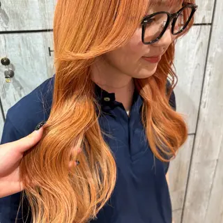 ロング カラー あいさ🤍ムラ無しカ ラー🤍のヘアスタイル