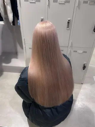 ロング カラー パーマ ヘアアレンジ メンズ キッズ ブリーチなしカラー/ ブラウン/レイヤーのヘアスタイル