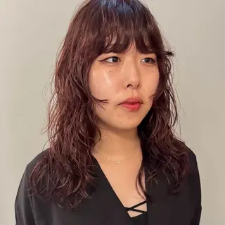 セミロング カラー パーマ 🌿レイヤーボブ/パ ーマ🌿　木梨健太のヘアスタイル