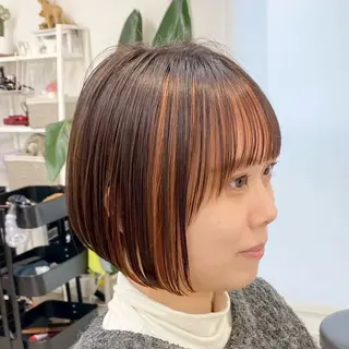 ショート ✨インナーカラー/ 透明感カラー/うみ✨のヘアスタイル