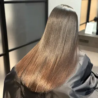 ロング パーマ ブリーチなしカラー I 髪質改善Ⅰたつやのヘアスタイル