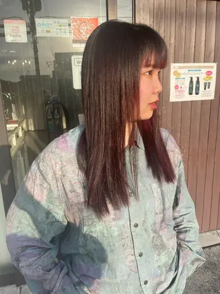 ロング カラー 川元 汐音のヘアスタイル