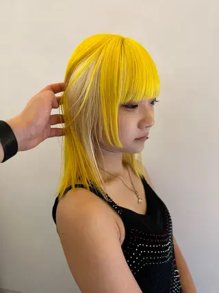 ミディアム カラー Cinq所属・ハイライト🌟/ ボブ/豊田のヘアスタイル