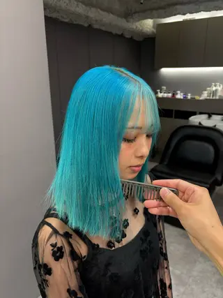 ミディアム カラー 名古屋／デザイン／ ブリーチ/松井亮磨のヘアスタイル