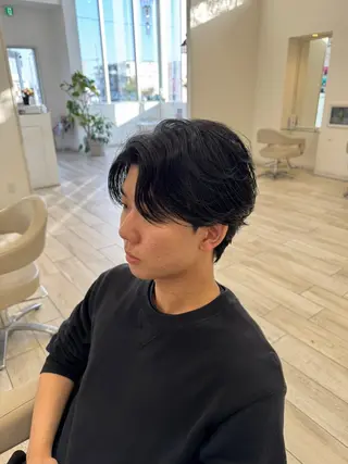 パーマ メンズ 岐阜メンズパーマ 伊藤瑠星のヘアスタイル