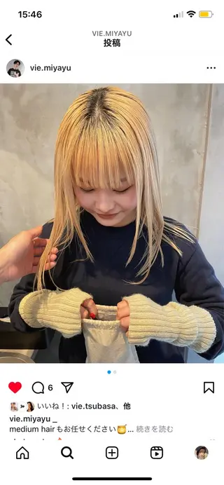 ミディアム カラー 🫧ほのか /透明感カラー🫧のヘアスタイル