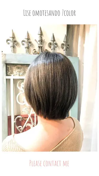 ショート カラー パーマ ヘアアレンジ メンズ 表参道Lise おおいしおりのヘアスタイル