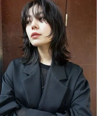 ミディアム SALOWIN(サロウィン)広島並木通り所属・【ショート／ウルフ／ パーマ】kotaroのヘアスタイル