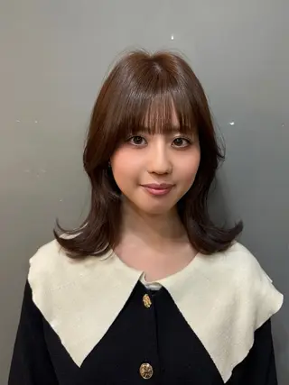 ミディアム カラー 【azure横浜】 🧸misaki🌸のヘアスタイル