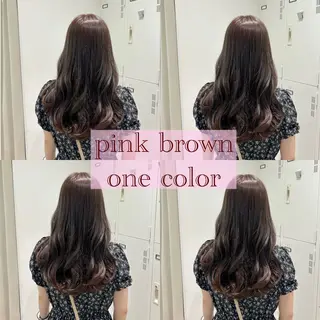 セミロング カラー ピンクカラー🎀/ ミルクティー🍼花音のヘアスタイル