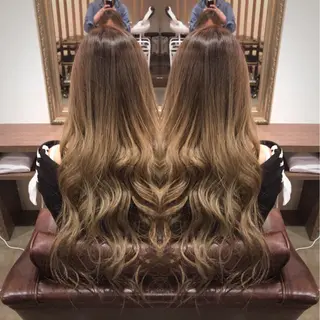 ロング カラー レイヤーカット匠 イソザキノリユキのヘアスタイル