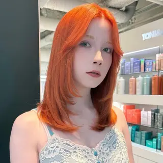 ミディアム カラー 🍎ハイトーンカラー /MANA🍎のヘアスタイル