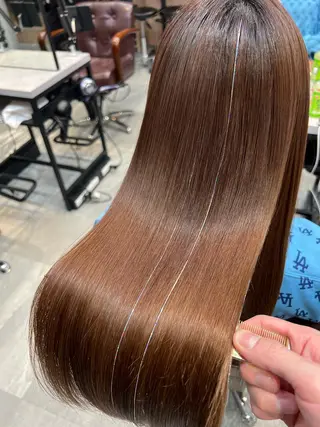 ロング 縮毛矯正/髪質改善 /ブリーチ/東陽町✨のヘアスタイル