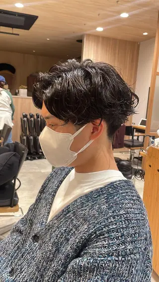 ミディアム パーマ メンズ＆パーマ特化 takumiのヘアスタイル