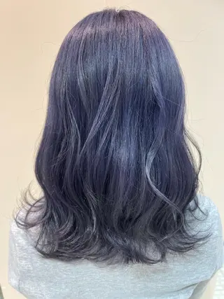 ミディアム 透明感カラー🩵 mioのヘアスタイル