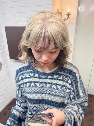 ミディアム カラー 🧡色落ちまで2度綺 麗なカラー🧡ヨシキのヘアスタイル