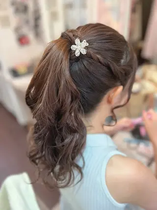 ロング ヘアアレンジ 心斎橋/セットサロン /ボイボイのヘアスタイル