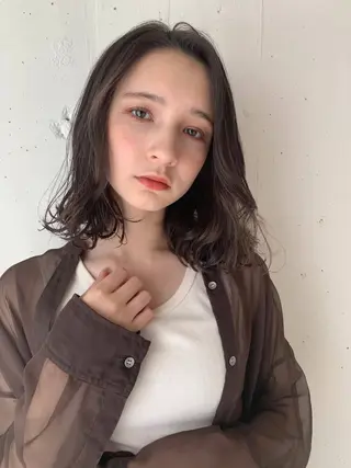 ミディアム カラー AMI💛ハイトーン 💛モテ髪のヘアスタイル