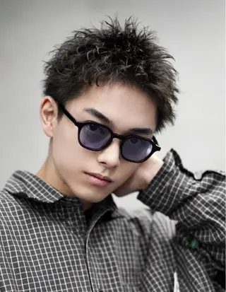 ショート パーマ メンズ 湯浅禅也/プードル /波巻きパーマ/栄のヘアスタイル