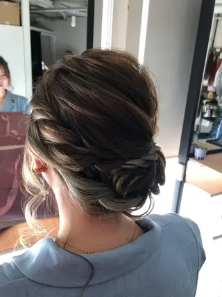 ヘアアレンジ 下妻 カラーエクステ難波のヘアスタイル