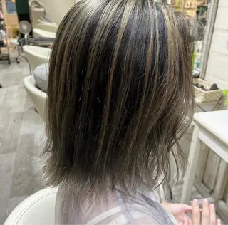 ミディアム カラー特化美容師 なかもと たつひろのヘアスタイル