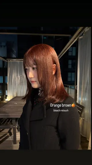 セミロング カラー 石井聖愛/名古屋/ 伏見/カラーモデルのヘアスタイル