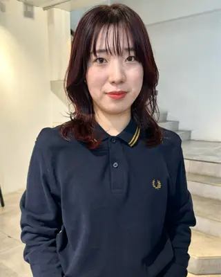 ミディアム カラー 顔周りカット/透明感 カラー✂️MEIのヘアスタイル