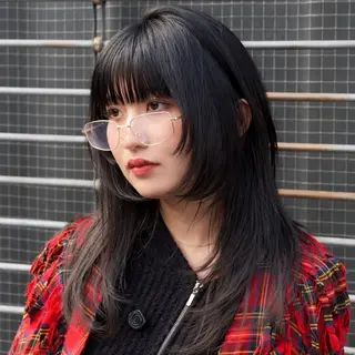 セミロング ハイトーン× 髪質改善/舘野 涼太のヘアスタイル