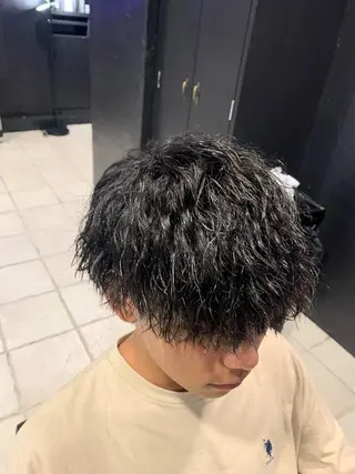 ショート メンズ メンズパーマ/難波/ 心斎橋　室園亮佑のヘアスタイル