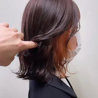 ミディアム カラー パーマ ヘアアレンジ メンズ キッズ ネイル マツエク・マツパ アイブロウ 髪質改善🇰🇷 レイヤーカット/梅田のヘアスタイル