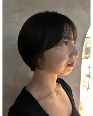 ショート カラー デザインカット/ パーマ/nanaのヘアスタイル