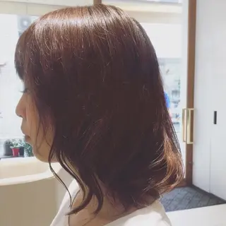 ミディアム パーマ 安永 涼のヘアスタイル
