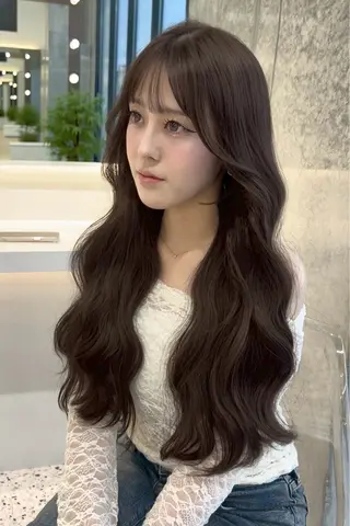 ロング 🎀透明感ブラウ ンshizuka🎀のヘアスタイル