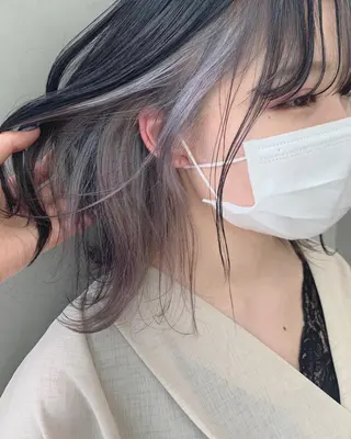 ミディアム カラー ブームボックス所属・🐝ハイトーンカラー hachi🐝のヘアスタイル