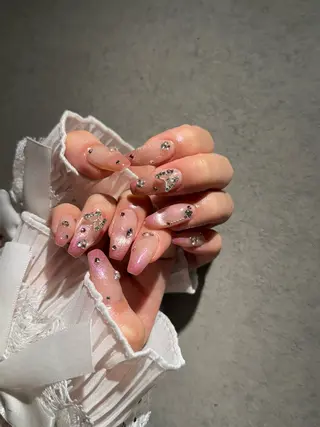 ネイル I-nailロング /ワンホン/キラキラのネイルデザイン