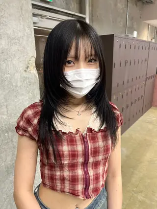 ロング パーマ/オリーブ/ 酸性ストレート/ゆなのヘアスタイル