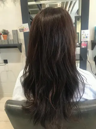 ロング カラー パーマ 水原 恵莉香のヘアスタイル