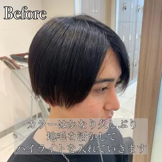 ミディアム カラー メンズ 【メンズ縮毛矯正】 田中秀斗のヘアスタイル