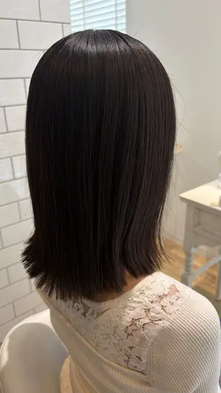 ミディアム カラー ♣️似合わせカット 艶髪カラーYUUGAのヘアスタイル
