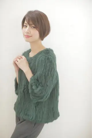 ショート カラー パーマ エイト ウメダのヘアスタイル