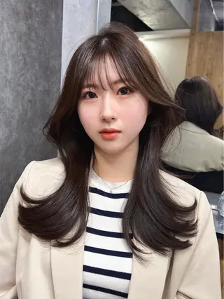 ロング カラー パーマ ヘアアレンジ foi. フォワ所属・🇰🇷韓国トレンド ヘア🇰🇷高田のヘアスタイル