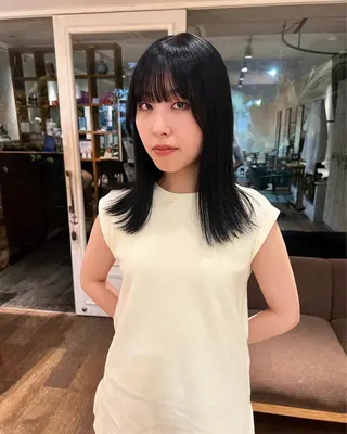 セミロング カラー KNACK 天王寺美容室のヘアスタイル