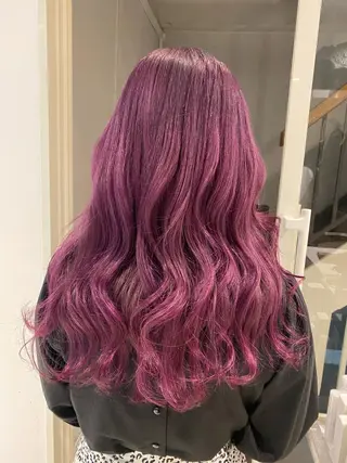 ロング 🌈評価No.1🌈 艶髪カラー❌エクステのヘアスタイル