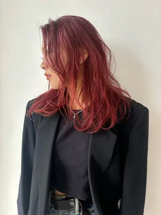 セミロング 韓国ハイトーンカラー kana♡のヘアスタイル