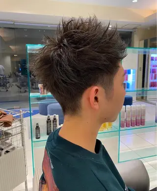 メンズ メンズカット /ブリーチWカラーのヘアスタイル