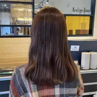 ミディアム カラー スナコザワ レナのヘアスタイル