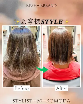 ミディアム RISEHAIRBRAND豊中所属・⭐️こもだ⭐️ ⭐RISEHAIR⭐のヘアスタイル