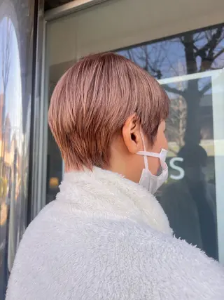 ショート リリカ🐈‍⬛ブリー チカラー/上永谷のヘアスタイル