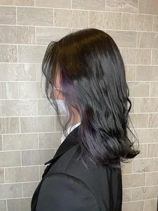 ミディアム ブリーチ毛矯正.髪質 改善.髪にドラマをのヘアスタイル