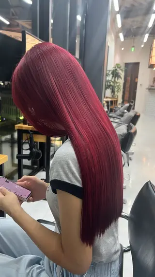 ロング カラー 透明感/血色カラー/ 似合せレイヤー/ゆいのヘアスタイル